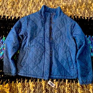 WOMENS OLD NAVY DENIM QUILT FALL JACKET